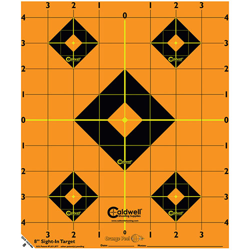 Avec les cibles Orange Peel® de Caldwell®, tu vois instantanément tes impacts grâce à la technologie de flocage bicolore et un fond orange pour une acquisition facile.