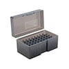 Organisez vos munitions rechargées avec les boîtes à munitions Frankford Arsenal. Transparentes et disponibles en gris, elles conviennent à divers calibres. 📦🔫 Apprenez-en plus !
