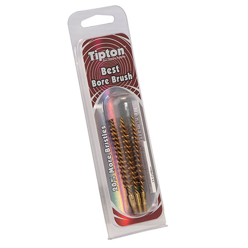 Les brosses Tipton® Best Bore offrent une qualité militaire, un noyau en laiton robuste et 20% de poils en plus pour un nettoyage optimal de ton arme.