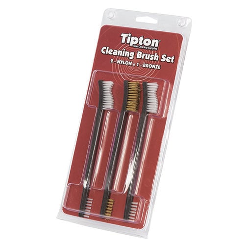 Le set de brosses de nettoyage double face Tipton te permet d'atteindre les espaces étroits avec des poils en nylon et de nettoyer les résidus tenaces avec des poils en bronze.
