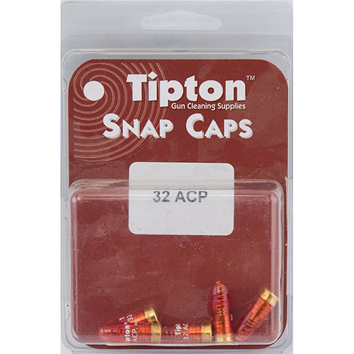 Les Snap Caps Tipton 32 ACP protègent ton arme en évitant d'endommager le percuteur, parfaits pour ajuster la détente et relâcher les ressorts.