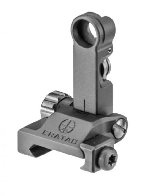 Découvre les Backup Sights ERATAC : visée à deux ouvertures, protection anti-chocs, profil ultra-bas, ajustements sans outils et traitement anti-corrosion.