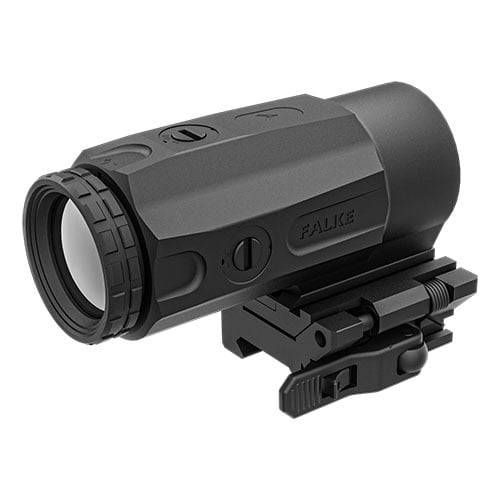 Le FALKE B5X est compatible avec les viseurs holographiques, dispose d'un montage rapide Picatinny, est résistant à la buée et protégé par un design en caoutchouc absorbant les chocs.