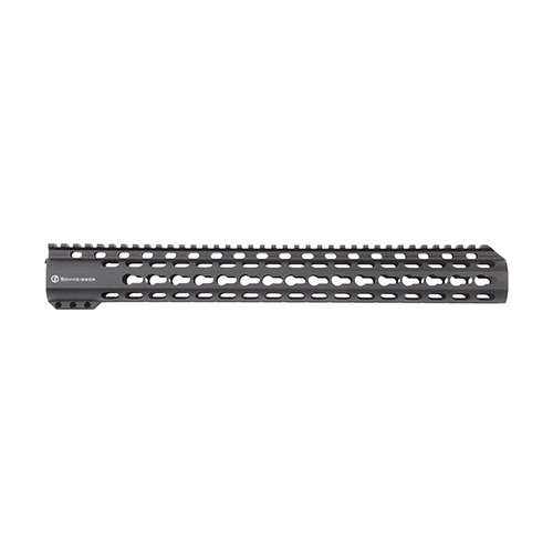 Le Handguard Free Float KeyMod de SCHMEISSER offre stabilité, précision et élégance avec son design Slim-Line et ses inserts en acier pour durabilité.
