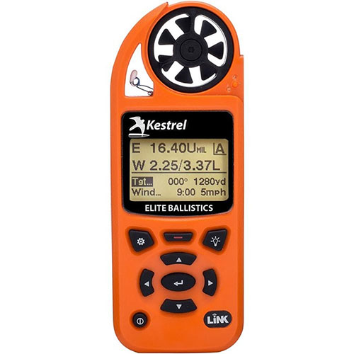 Le Kestrel 5700 Elite te permet de mesurer jusqu'à 15 paramètres environnementaux, avec accès à la bibliothèque Litz et une connectivité Bluetooth LiNK.