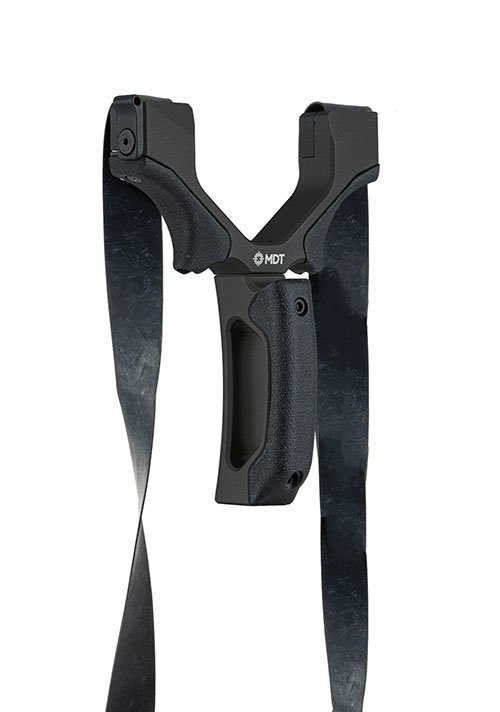 Le MDT Hand Cannon offre précision et modularité grâce à son design en aluminium, des poignées interchangeables et un système de montage ambidextre.