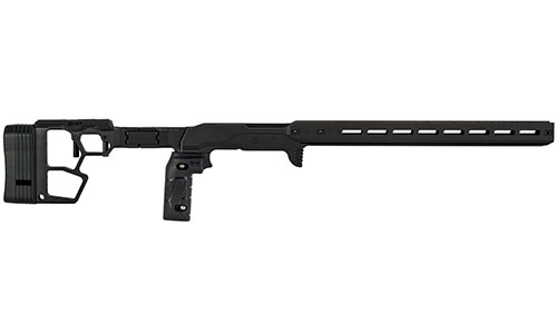 Le chassis ACC Premier GEN2 offre stabilité, ergonomie ajustable, compatibilité avec le système de poids MDT et installation rapide pour un tir précis.