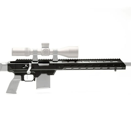 Le châssis TAC21 Gen 2 offre une précision de type benchrest, une ergonomie supérieure et un design en ligne droite pour un recul réduit et des tirs rapides.