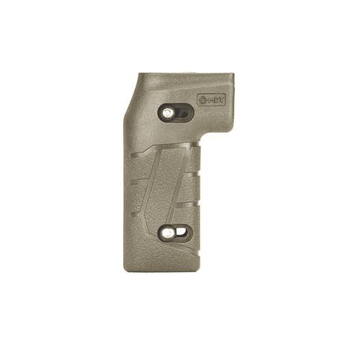 Le MDT Adjustable Vertical Pistol Grip te permet d'ajuster la position de tes doigts pour un tir précis, avec un design modulaire et compatible avec de nombreux châssis.