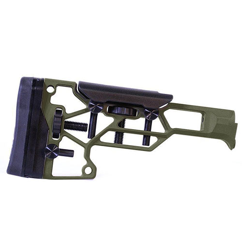 Le MDT Skeleton Rifle Stock V5 Standard offre un réglage sans outil pour un confort optimal et une performance améliorée, s'adaptant parfaitement aux châssis TAC21, LSS-XL et HS3.