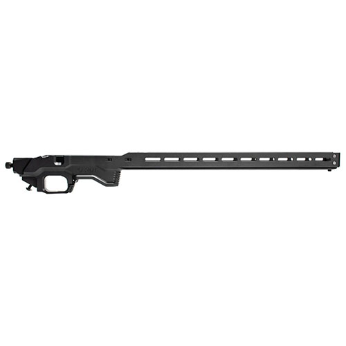 Crée ton propre ACC Chassis avec la base Remington 700, compatible avec des crosse pliantes et le Vertical Pistol Grip d'MDT pour une personnalisation optimale.