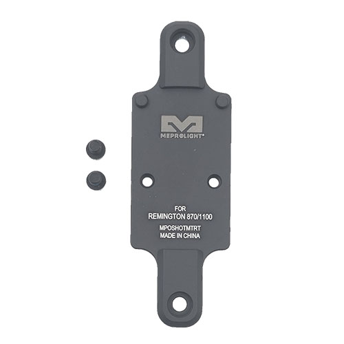 Le RMR Shotgun Plate de MEPROLIGHT pour Remington 870/1100 te permet de monter facilement un viseur RMR, améliorant ainsi ta précision et ta rapidité au tir.