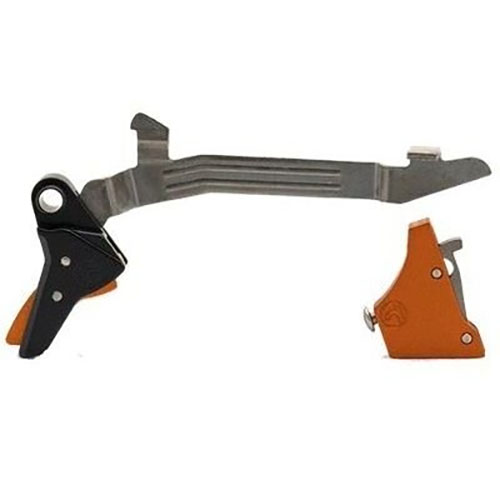 Améliore ton Glock Gen 3-4 avec le kit Ultimate Builder de Timney : poids de détente léger, fiabilité accrue et composants en acier inoxydable NP3 pour une performance optimale.