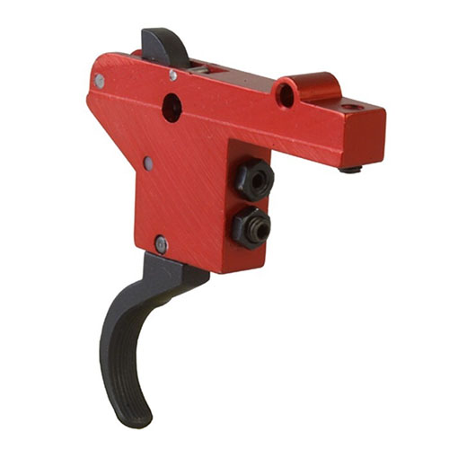 Le trigger TIMNEY SPRINGFIELD est réglable de 2 à 4 lb pour un tir précis, avec un design léger sans sécurité pour un usage simplifié.