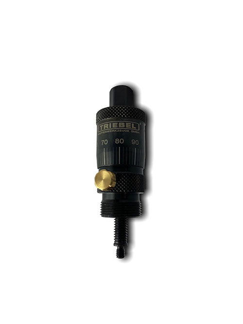 Le Fine Adjuster Triebel ClickXact te permet un réglage précis en 0.02 mm, avec un mécanisme de verrouillage, compatible avec tous les dies 7/8".