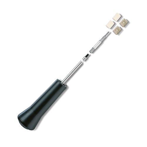 Le cleaning rod VFG en acier inoxydable est robuste et ergonomique, idéal pour les calibres 6.5mm à .50, avec un design compact pour une utilisation facile.