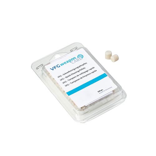 Les bouchons de nettoyage VFG pour Cal. 4,5/.177 sont compacts et nettoient efficacement ton canon, garantissant une performance optimale à chaque tir.