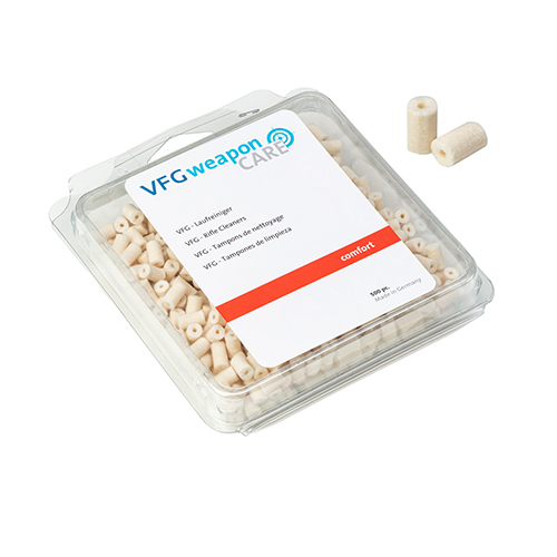 Les nettoyeurs de canon VFG COMFORT pour Cal. .44 sont parfaits pour un entretien léger, avec 250 pièces pour un nettoyage facile et efficace.