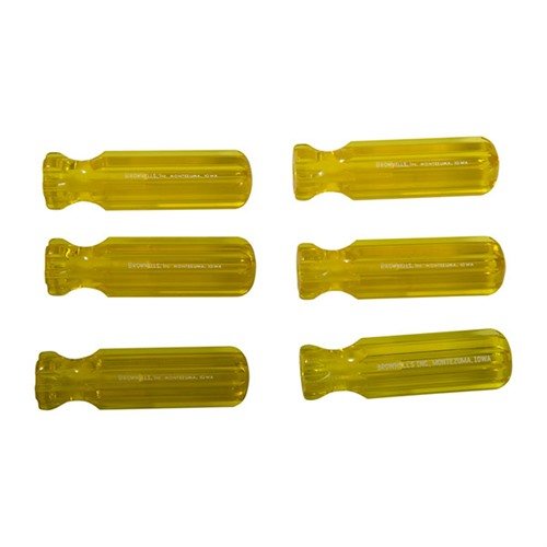 Ces poignées en plastique moulé sont prêtes à être montées sur tes outils, offrant durabilité et précision pour visseuses et ciseaux. Disponibles en jaune ou noir.