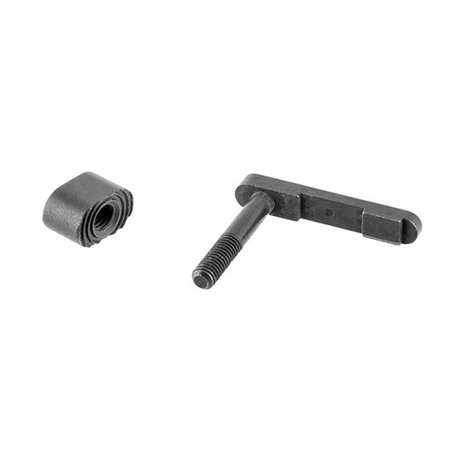 L'assemblage de magazine release AR-15 de Brownells offre un bouton usiné, un revêtement en oxyde noir et une opération fiable grâce à son latch précis. Pas de ressort inclus.