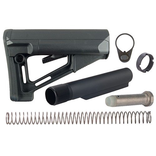 Le STR Buttstock offre un confort optimal avec ses tubes de rangement, un verrouillage anti-vibration et une prise en main sécurisée, parfait pour ton AR-15.