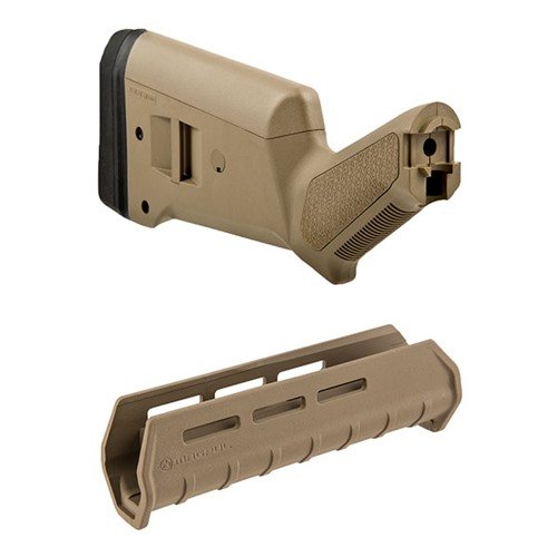 Le kit SGA Buttstock et M-LOK Forend pour Mossberg 500/590/590A1 offre une personnalisation optimale et une légèreté pour améliorer ton expérience de tir.