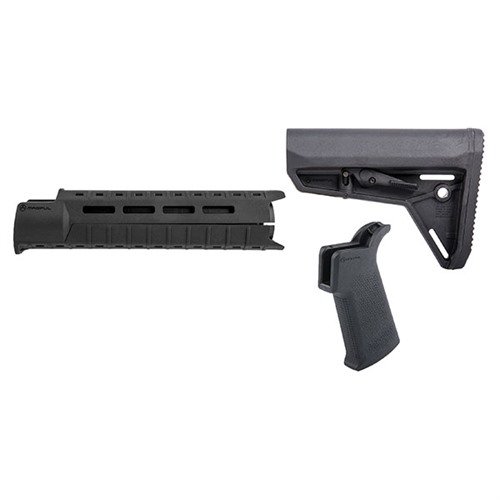 Améliore ton AR-15 avec le set MOE-SL de Magpul : crosse ergonomique, garde-main léger avec slots M-LOK et poignée slim pour un contrôle optimal.