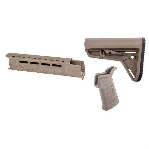 Améliore ton AR-15 avec le set MOE-SL de Magpul : crosse ergonomique, garde-main léger avec slots M-LOK et poignée slim pour un contrôle optimal.