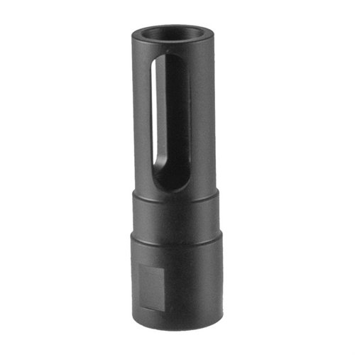 Le flash hider AR 308 de Brownells allie style classique et suppression efficace des flammes, en acier carbone avec finition QPQ, idéal pour les calibres .308 et plus.