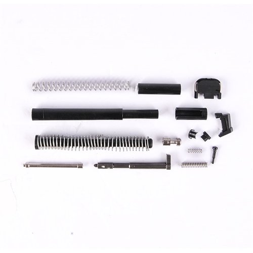 Le kit de pièces de glissière pour Glock®17 Gen 3 de Brownells contient tout ce qu'il te faut pour restaurer ou compléter ton slide avec des pièces de qualité.