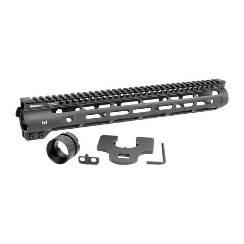 Découvre le Wrenchman LW, un garde-main léger avec M-LOK, rail Picatinny, et plaque de couple brevetée pour une fixation solide, disponible en plusieurs longueurs.