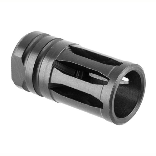 Le flash hider A2 standard en 4140 steel avec filetage 5/8-24 offre une finition en noir oxydé pour réduire le flash et améliorer ta précision au tir.