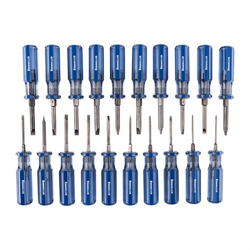 Les tournevis fixes Brownells offrent des lames parallèles pour un ajustement précis, une construction en acier trempé et des poignées ergonomiques pour un confort optimal.