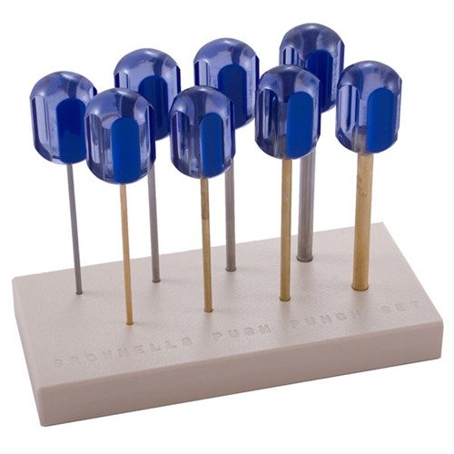 Les ALIGNMENT & PUSH PUNCHES de Brownells facilitent l'alignement des pièces et l'installation des goupilles grâce à leur conception ergonomique et précise.