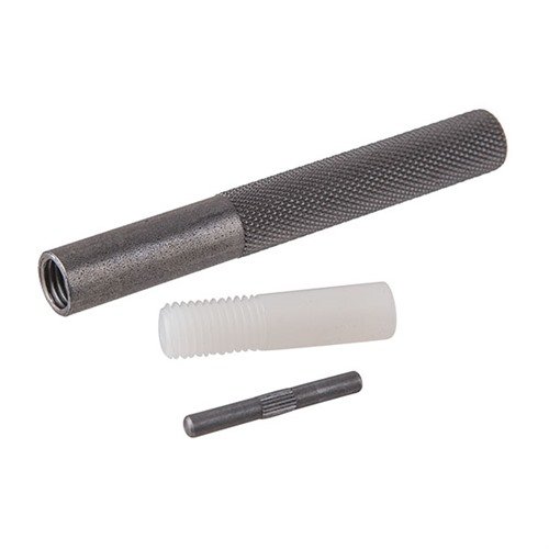 Ce poinçon en nylon et laiton est parfait pour les armuriers, avec une poignée en acier à impact élevé et des embouts interchangeables pour un travail précis.