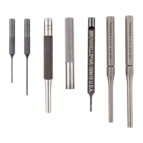 Le kit de 7 pièces AR-15 LOWER PUNCH SET te permet de démonter ton récepteur sans risquer d'endommager la finition ou les goupilles, avec des outils adaptés.