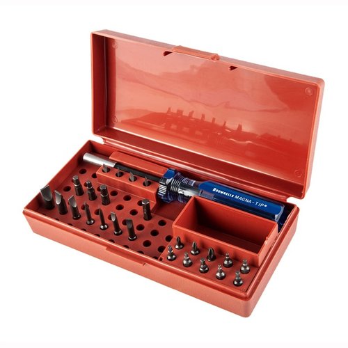 Les ensembles Brownells Standard Magna-Tip® offrent une sélection complète de bits interchangeables, une construction durable et un design ergonomique pour un entretien précis des armes.