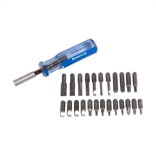 Les ensembles Brownells Standard Magna-Tip® offrent une sélection complète de bits interchangeables, un design ergonomique et une construction durable pour un entretien précis.