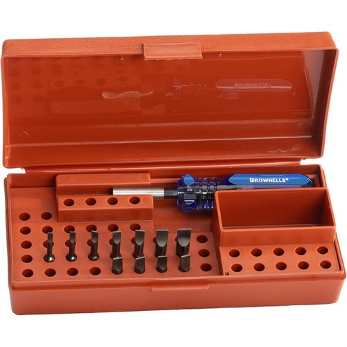 Les ensembles Brownells Standard Magna-Tip® offrent une sélection complète de bits interchangeables, une construction durable et un design ergonomique pour un entretien précis.