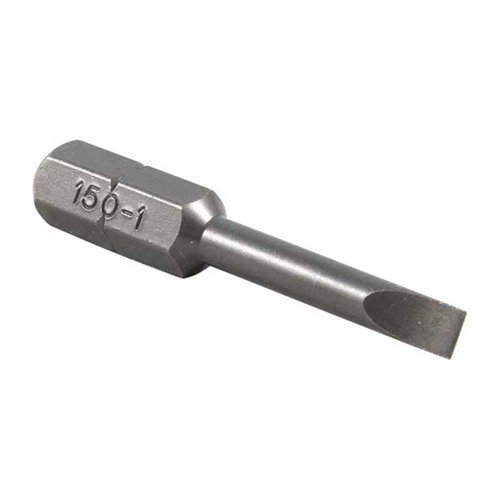 Le set Brownells Magna-Tip Thin-Bit offre 18 bits en acier trempé pour vis à fente étroite, avec un support en chêne et un rangement pratique.