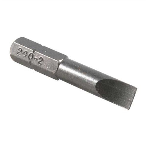 Le set Brownells Magna-Tip Thin-Bit offre 18 embouts ultra-fins en acier trempé, parfaits pour les vis étroites, avec un support en chêne et un rangement pratique.