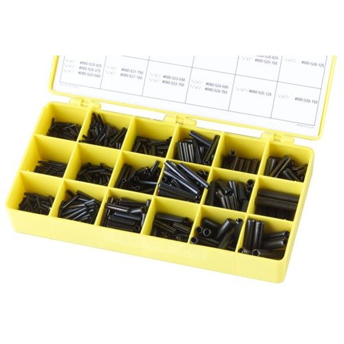 Avec 850 goupilles en acier noir de différentes tailles, ce kit est idéal pour tes besoins d'armurerie et d'autres travaux en boutique, facile à utiliser et à couper.