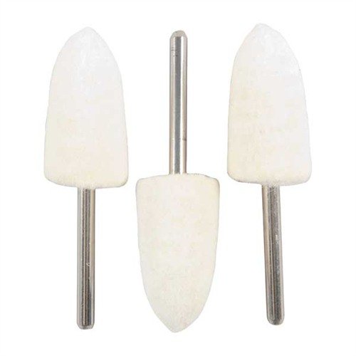 Les Felt Bob Refill Paks, en paquet de trois, facilitent le polissage des formes irrégulières et des endroits difficiles d'accès avec des shanks de 1/8