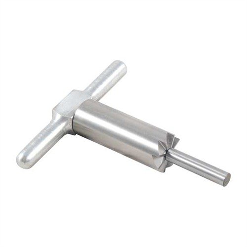 Le cutter à face de 90° en acier dur est parfait pour redresser et réparer les bords de ton canon, avec une poignée et un pilote interchangeables pour différents calibres.