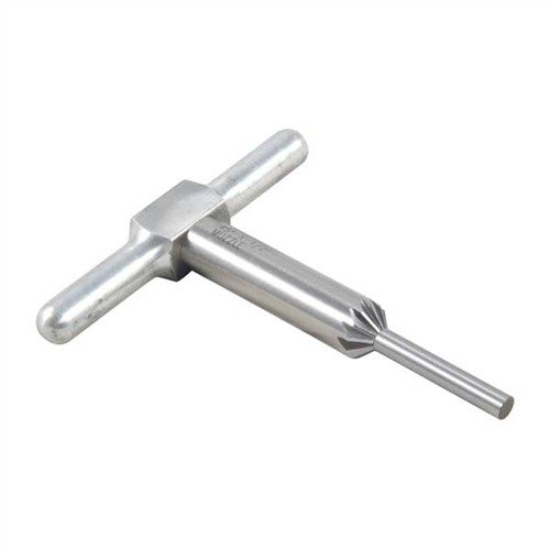 Le cutter à chanfrein de 45° brise les bords des canons pour une sortie de balle propre et facilite le rechargement rapide des revolvers.