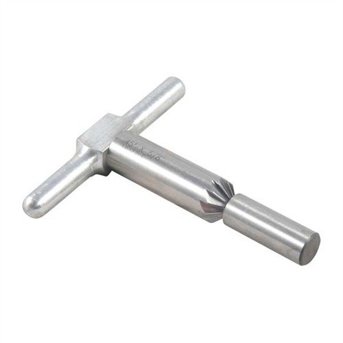 Le cutter de chambrage à 45° facilite la sortie des balles et accélère le rechargement des revolvers, tout en étant compatible avec plusieurs calibres.