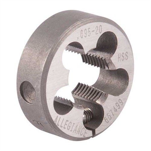 Les Brownells Revolver Barrel/Frame Dies en acier rapide garantissent un filetage précis pour les revolvers, essentiels pour le rebarreling et la personnalisation.