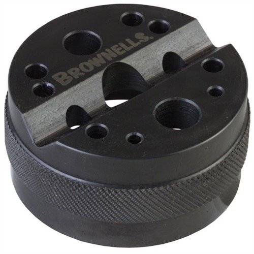 Le GUNSMITH STEEL BENCH BLOCK est un outil robuste en acier, avec 13 trous pour les goupilles et un design précis adapté à tous les utilisateurs.