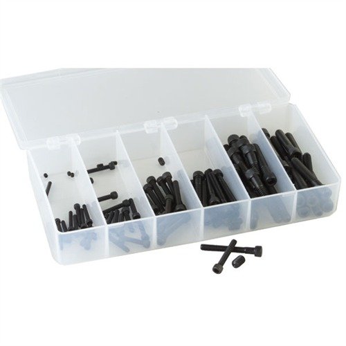 Le kit SOCKET HEAD CAP & SET SCREW contient 108 vis dans un boîtier robuste, idéal pour construire et réparer tes équipements avec facilité.
