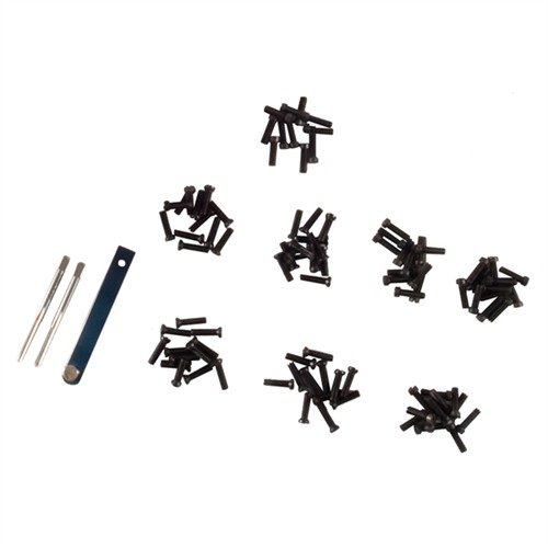 .146x48 OVERSIZE 6-48 SCREW SHOP KIT te permet de réparer facilement les trous abîmés sans redriller, avec 48 vis et des outils pratiques pour un montage réussi.
